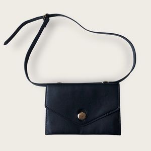 Zara Bumbag Waist Belt Bag Black Envelope Adjustable Belt 32-38 Waist